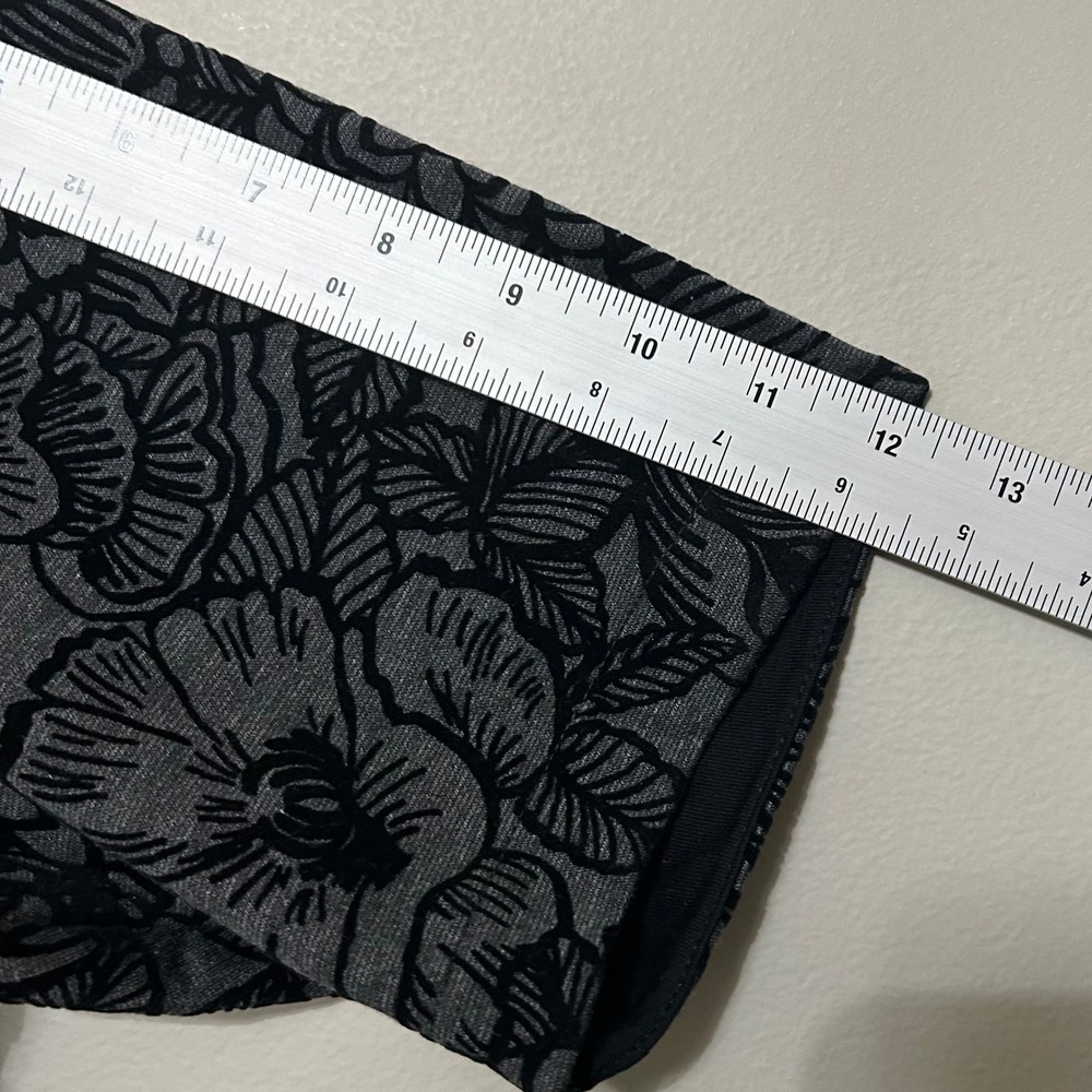 Lands' End Women's Dress 1X 16W-18W Gray Black Velvet Floral Fit & Flare NWT - Picture 10 of 11